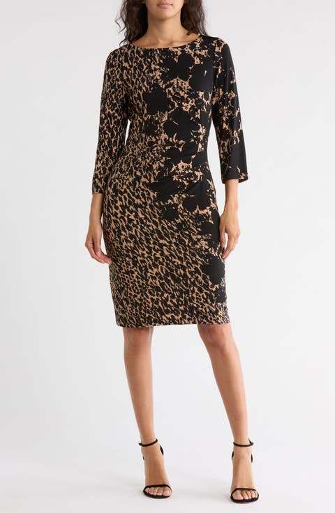 Three Quarter Sleeve Jersey Dress