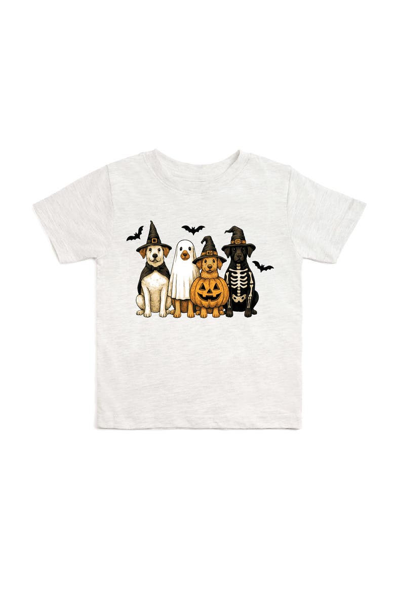 Halloween Puppies Short Sleeve T-Shirt, Main, color, Ash
