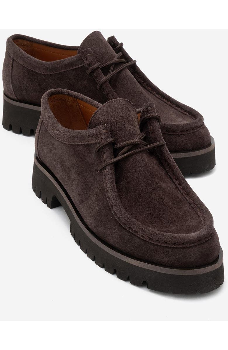 Forever & Always Shoes Talia Leather Lace Up Loafer, Main, color, Brown Suede