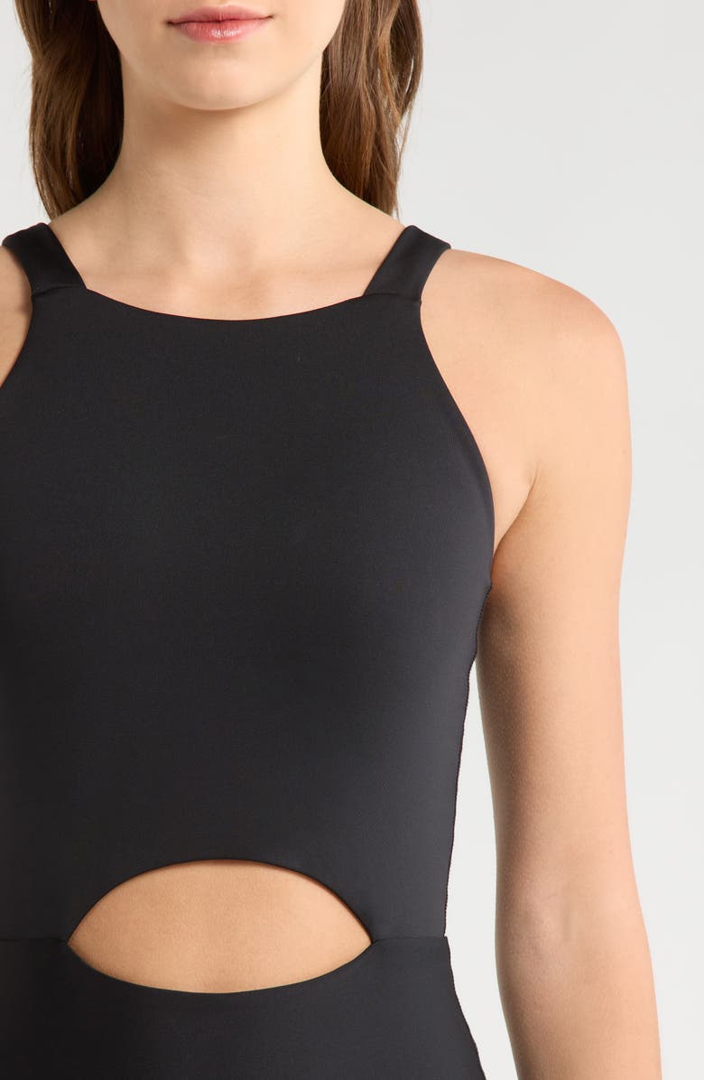 Year of Ours Coutout Jumpsuit, Alternate, color, Black