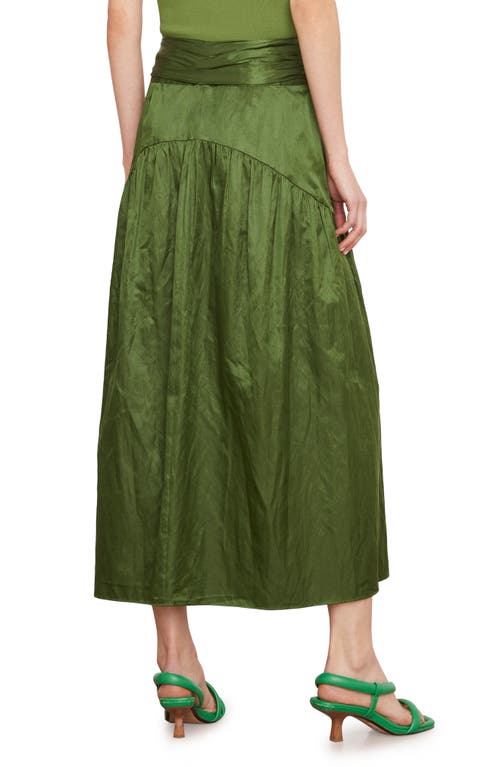 Vince Metallic Smocked Tiered Midi Skirt
