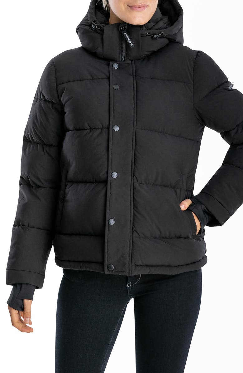 BCBGeneration Eco Fill Hooded Puffer Jacket, Main, color,