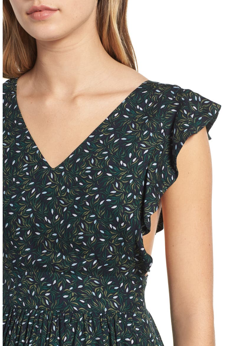 Pinafore Midi Dress, Alternate, color, NAVY NIGHT TRAVELLING MOTIF