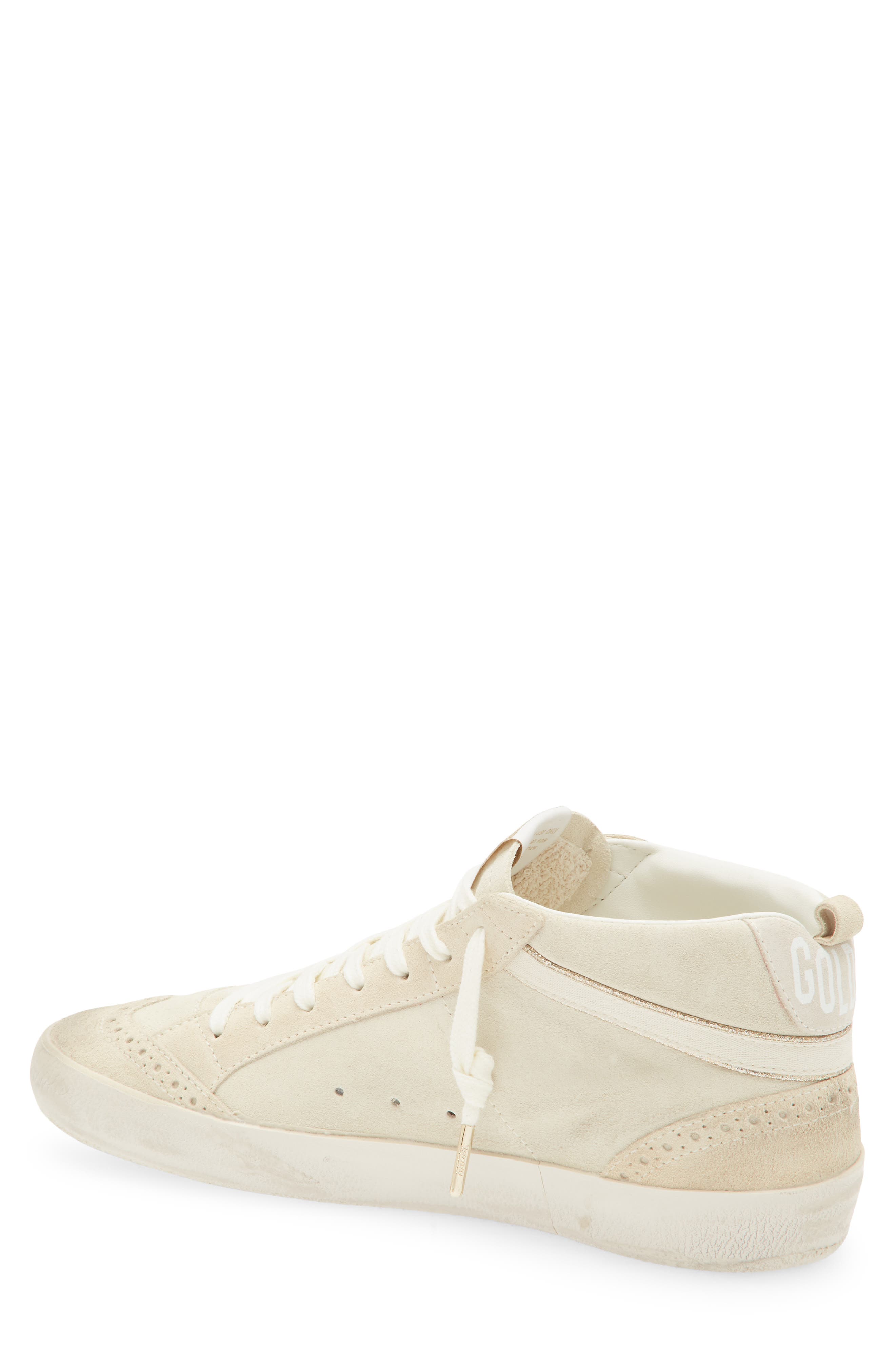 Golden Goose Mid Star Sneaker, Alternate, color, Seedpearl/ Eggnog/ White