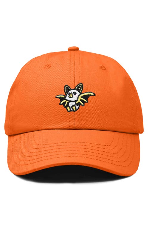 Dalix Honduran Bat Embroidered Dad Hat In Orange