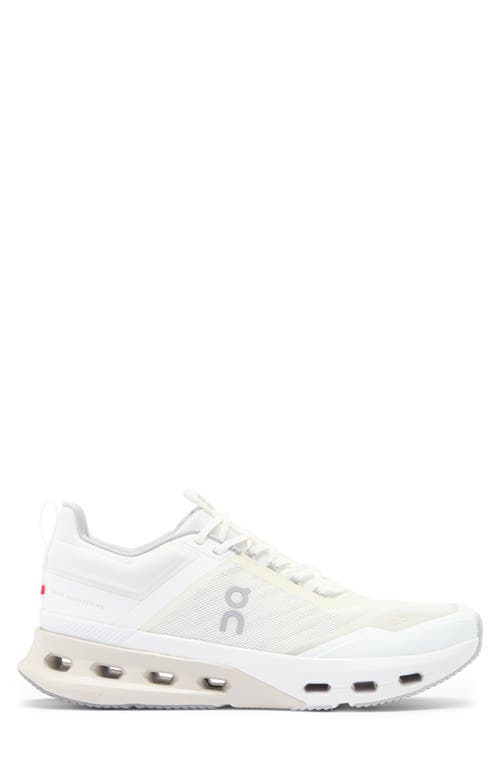 On Cloudnova X Rubber-trimmed Mesh Running Sneakers In White/glacier