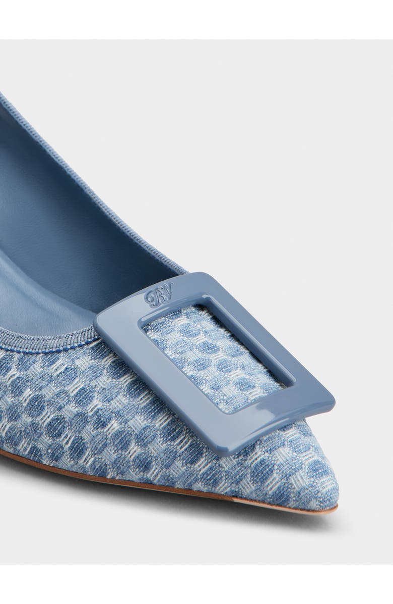 Roger Vivier Virgule Bordo Pointed Toe Slingback Pump, Alternate, color, Cielo Scuro