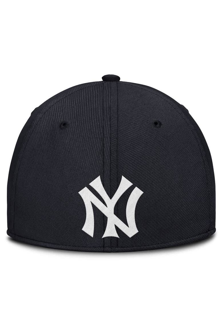 Men's Nike Navy/Gray New York Yankees Rise Swoosh Performance Flex Hat, Alternate, color, Navy
