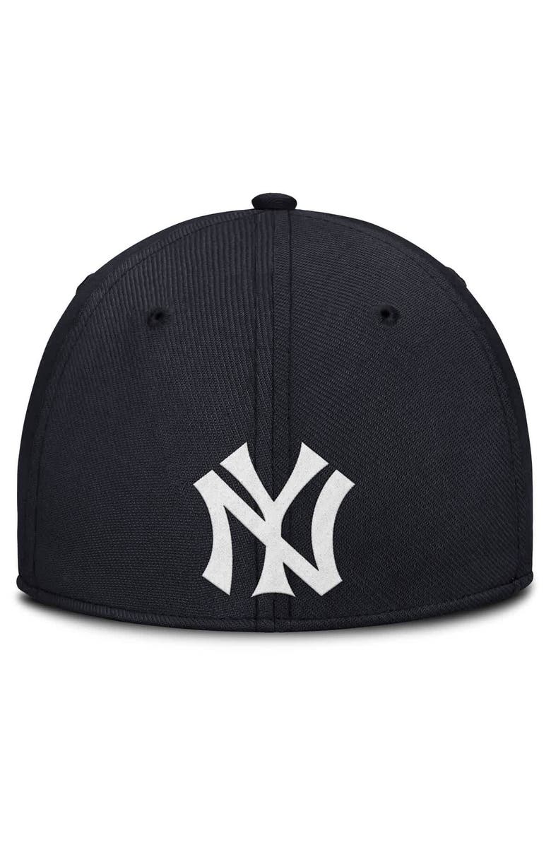 Nike Men's Nike Navy/Gray New York Yankees Rise Swoosh Performance Flex Hat, Alternate, color, Navy
