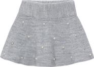 Mayoral Pearl Embellished Knit Skirt