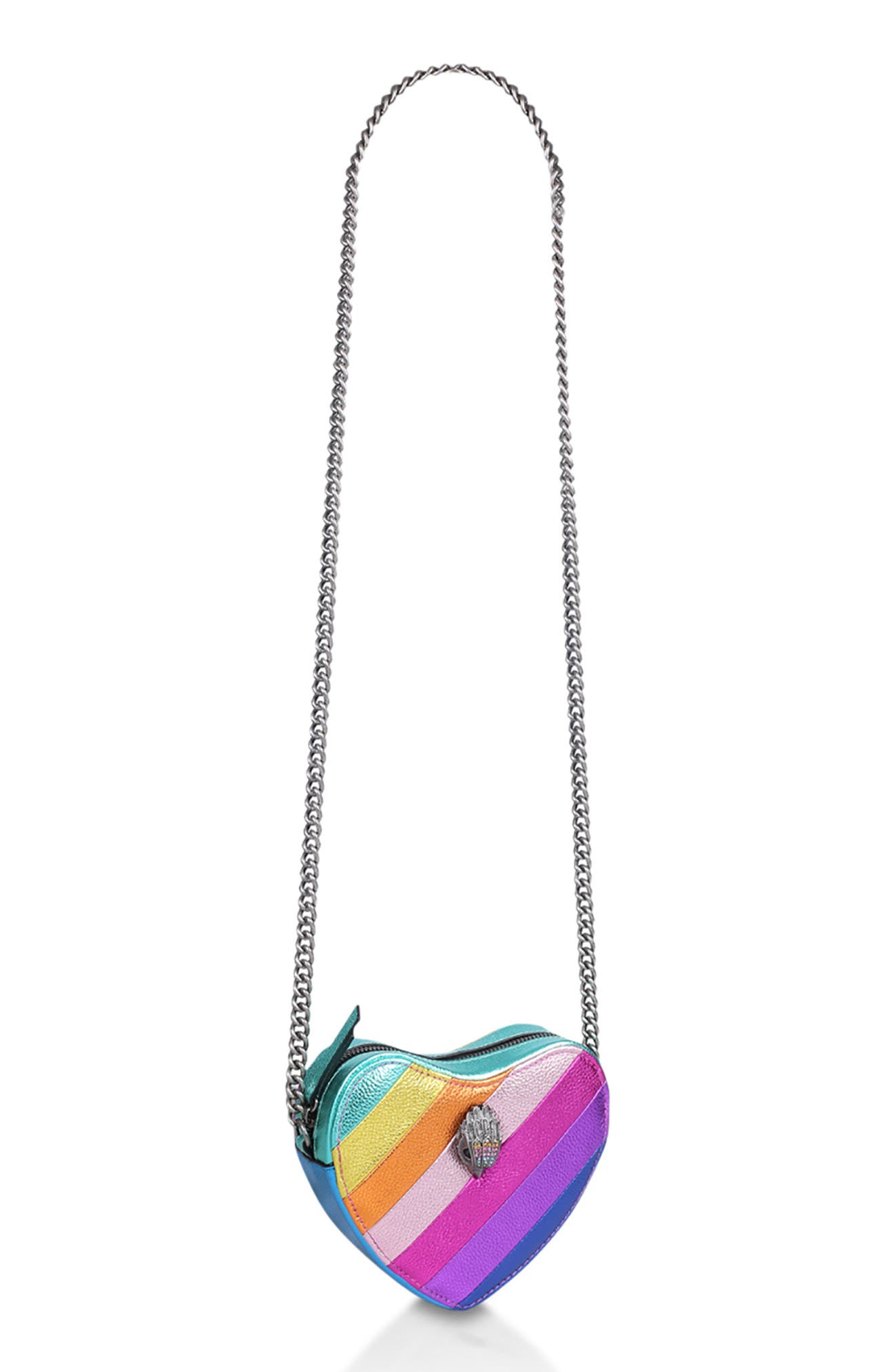 Kurt Geiger London Rainbow Shop Mini Kensington Heart Crossbody