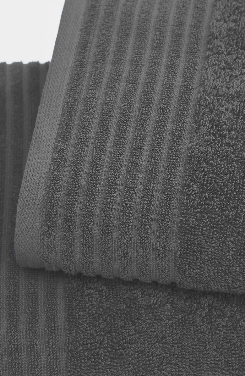Woven & Weft Featherspun Cotton 6-Piece Towel Set, Alternate, color, Dark Grey