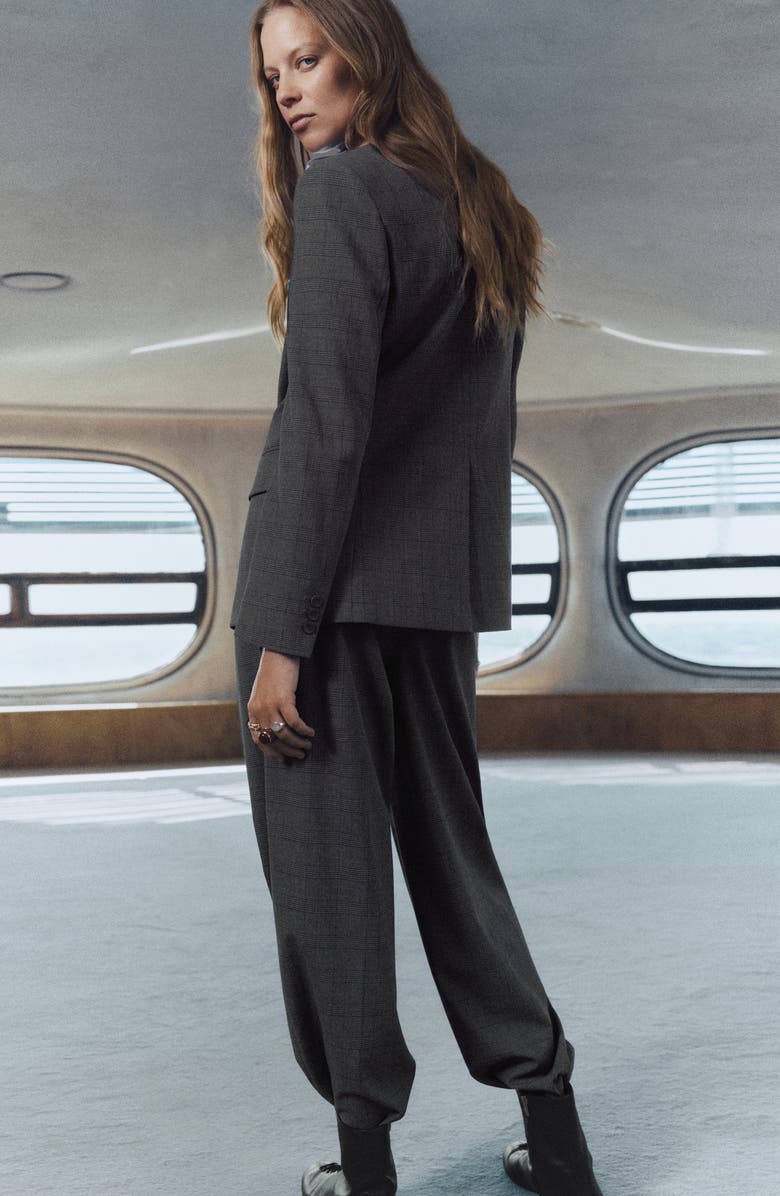 MANGO Pleated Straight Leg Pants, Alternate, color, Grey