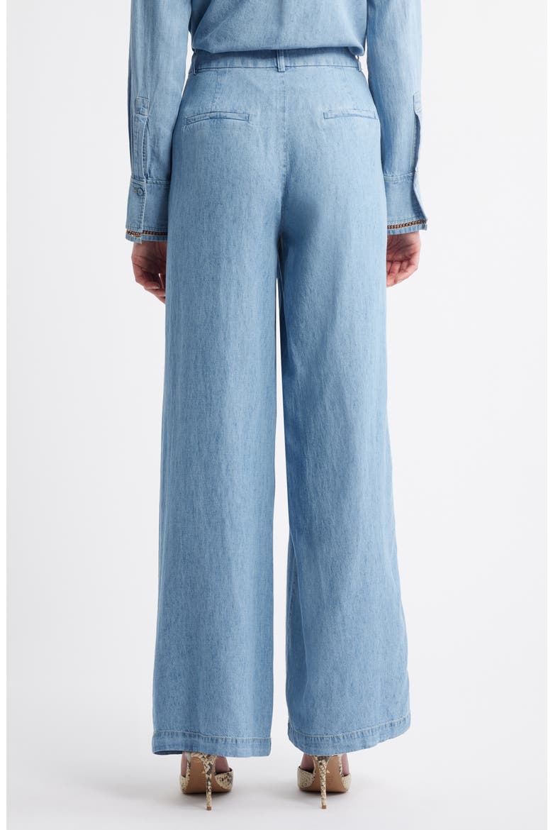 Wide Leg Chambray Pants, Alternate, color, LIGHT BLUE