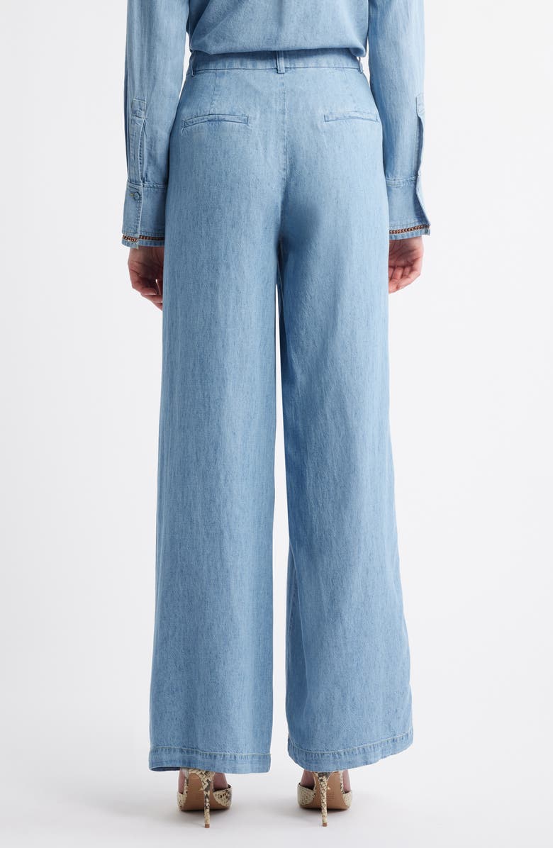 KOBI HALPERIN Wide Leg Chambray Pants, Alternate, color, 