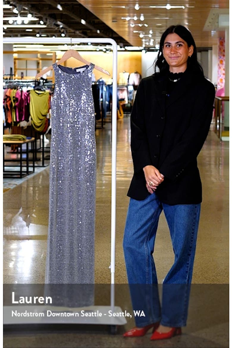 Sequin Sleeveless Column Gown video