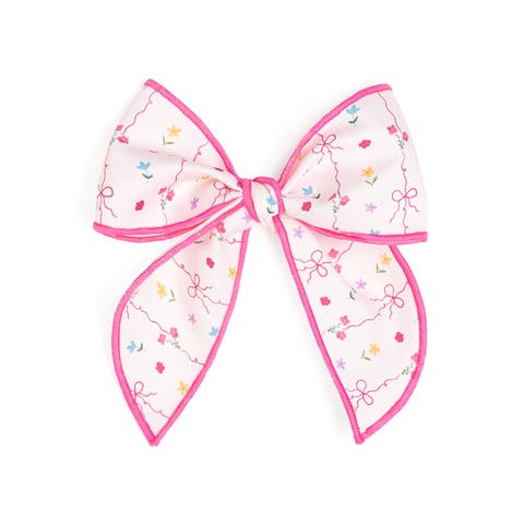 Peony Floral Bow Clip (Toddler & Little Kid)