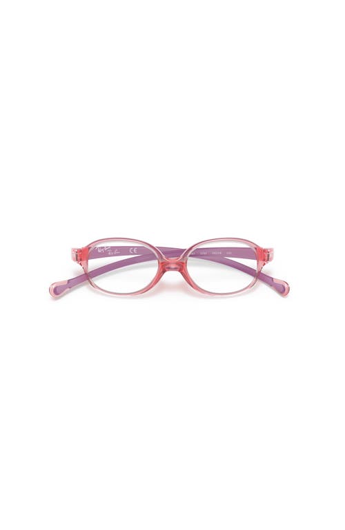 Ray Ban Ray-ban 41mm Oval Optical Glasses In Red