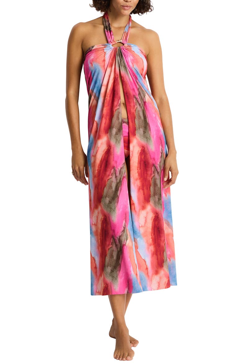 Ring Hardware Convertible Cover-Up, Main, color, PINK