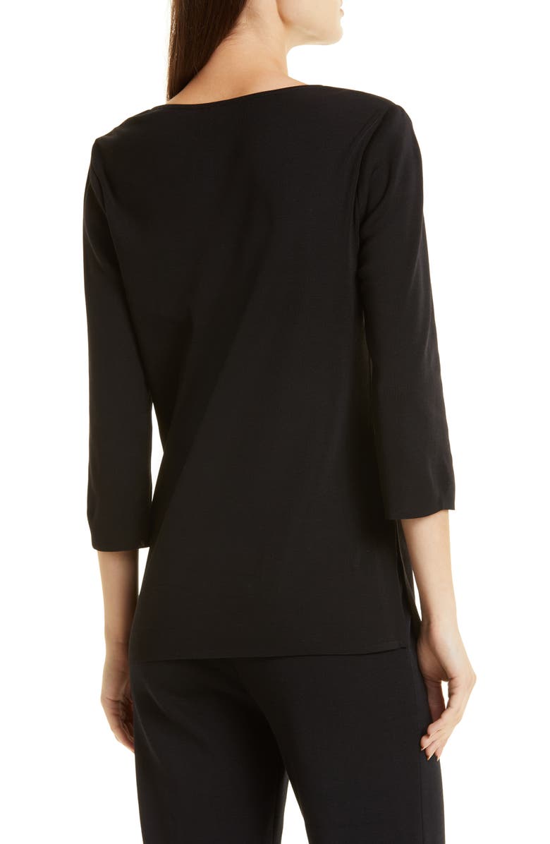 Misook Knit Tunic Top, Alternate, color, Black