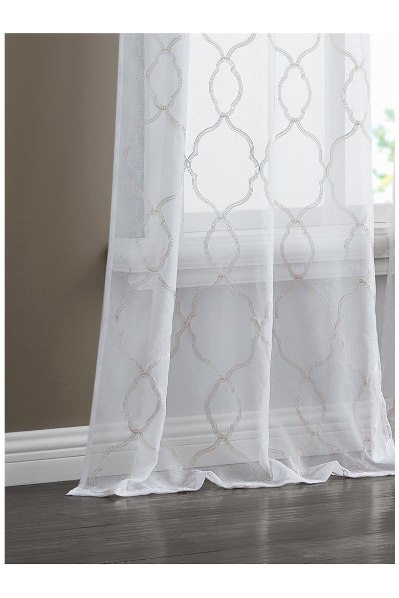 Sheer Set of 2 Panel Curtains, Alternate, color, CHAMPAGNE