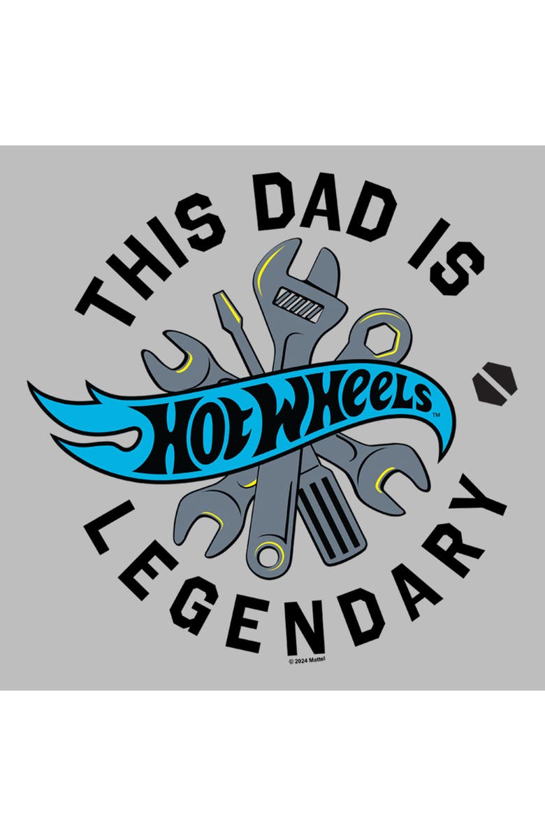Hot Wheels Men's Hot Wheels This Dad Is Legendary Graphic T-Shirt, Alternate, color, Ice Grey