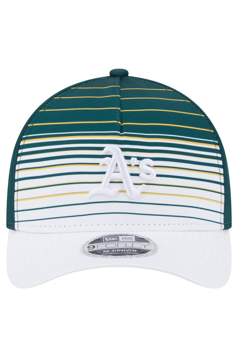 Men's New Era  Green Athletics Gradient 9FORTY M-Crown Adjustable Hat, Alternate, color, Green