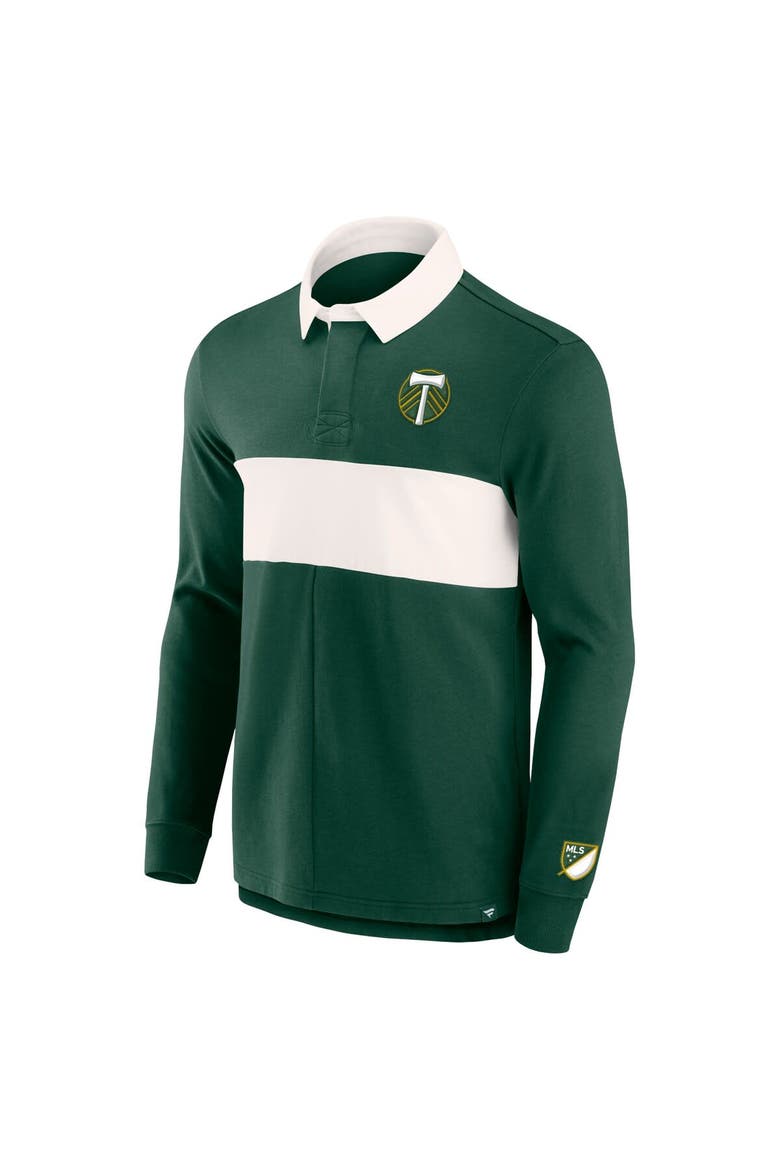 Men's Fanatics Branded Green Portland Timbers Forever Casuals Long Sleeve Striker Polo, Alternate, color, Green