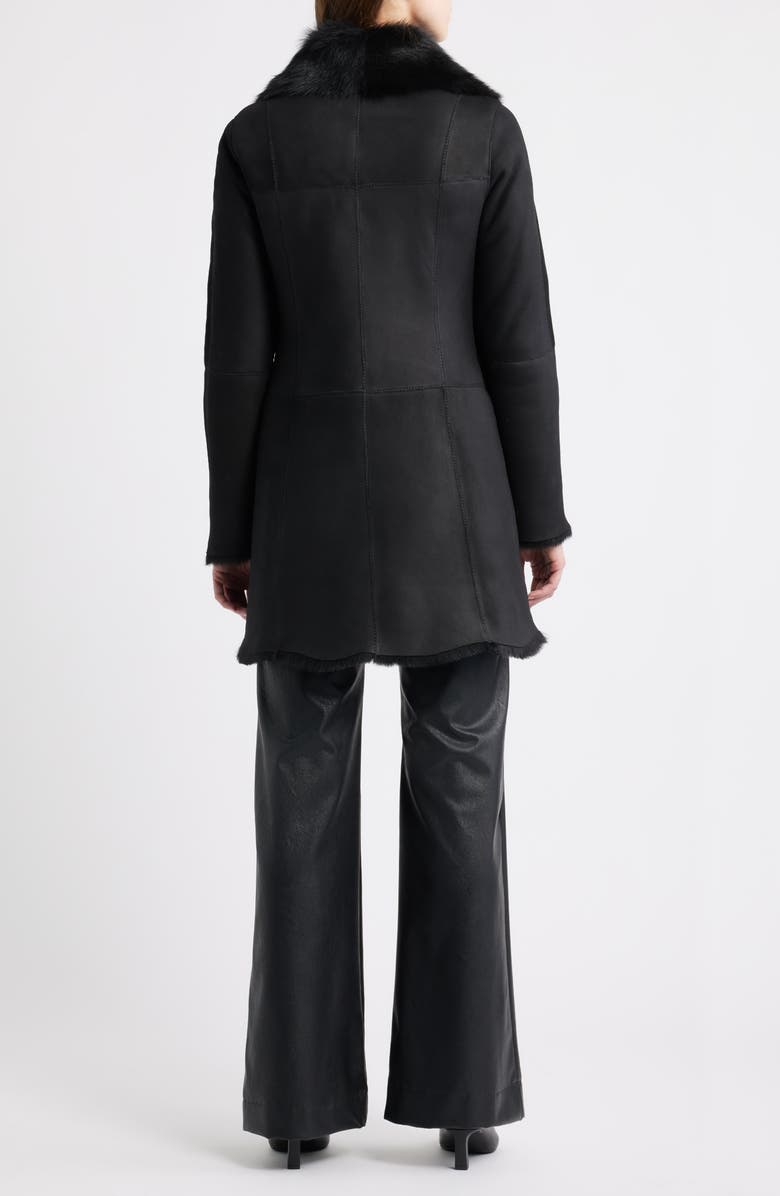 HiSO Desire Geniune Shearling Coat, Alternate, color, Jet Suede