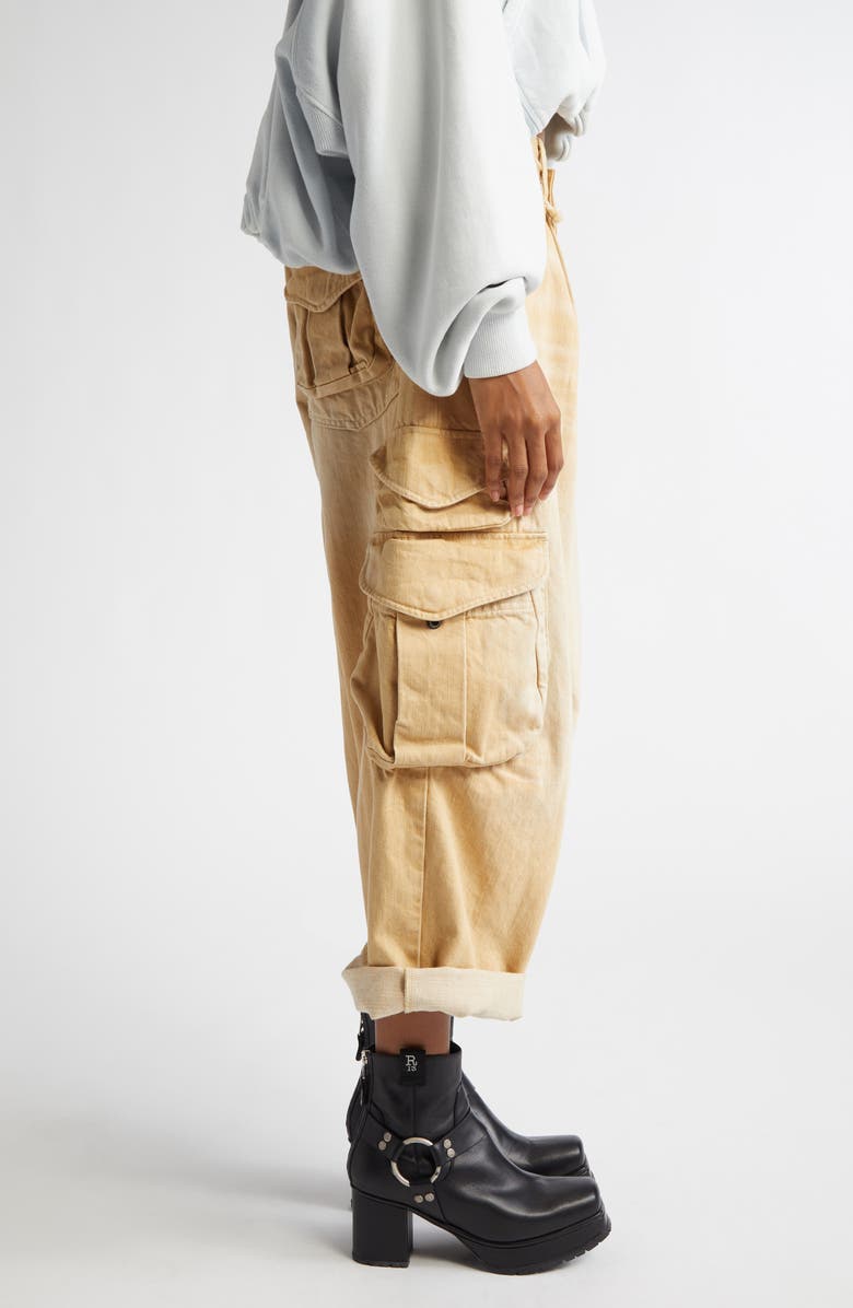 R13 Multipocket Crop Cargo Jeans, Alternate, color, 