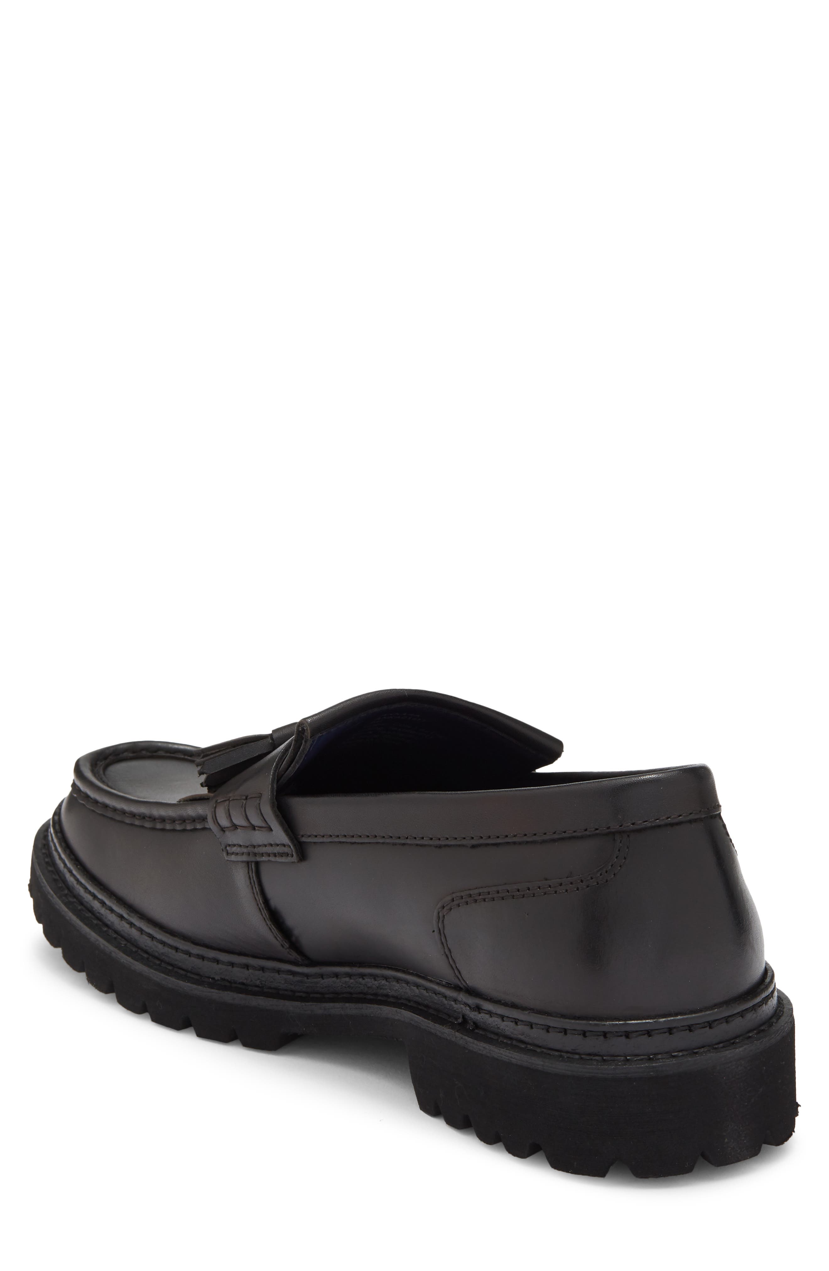 Ankara Kiltie Loafer, Alternate, color, BLACK LEATHER