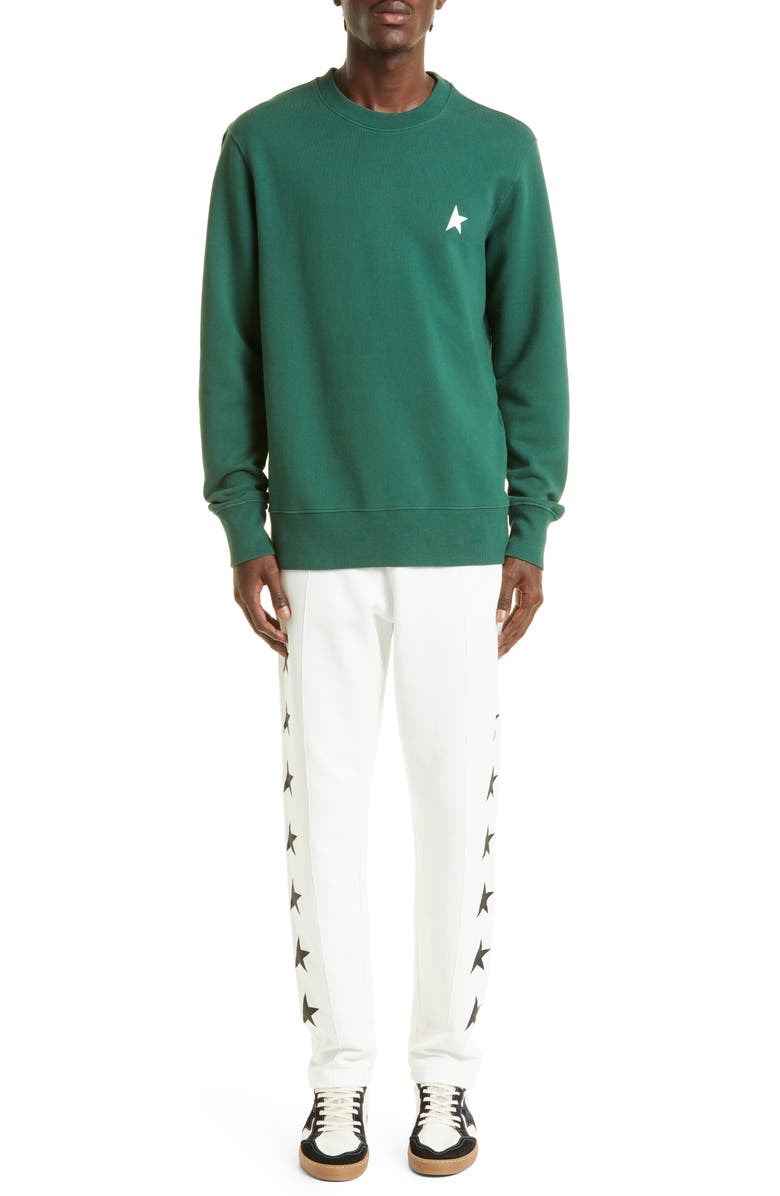 Golden Goose Broken Star Cotton Sweatpants, Alternate, color, Vintage White/ Black