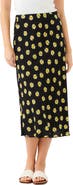 Karen Kane Floral Print Bias Cut Midi Skirt