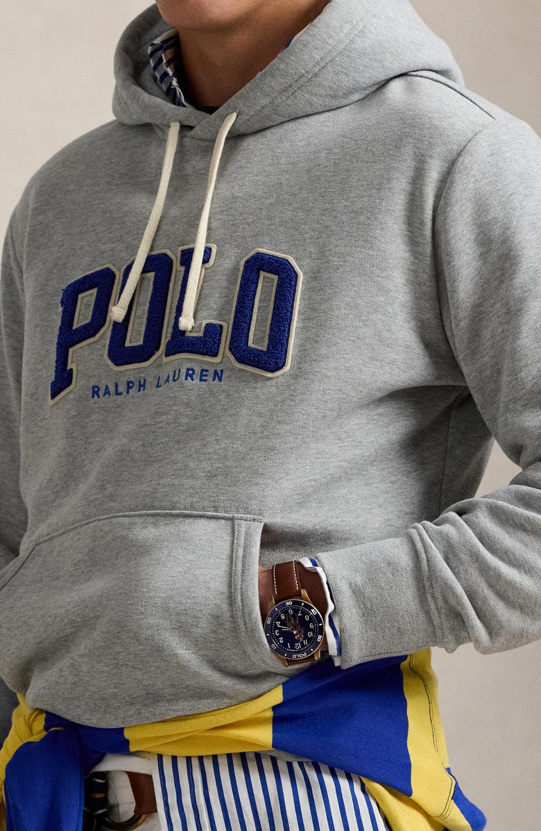 Polo Ralph Lauren Logo Appliqué Fleece Hoodie, Alternate, color, 