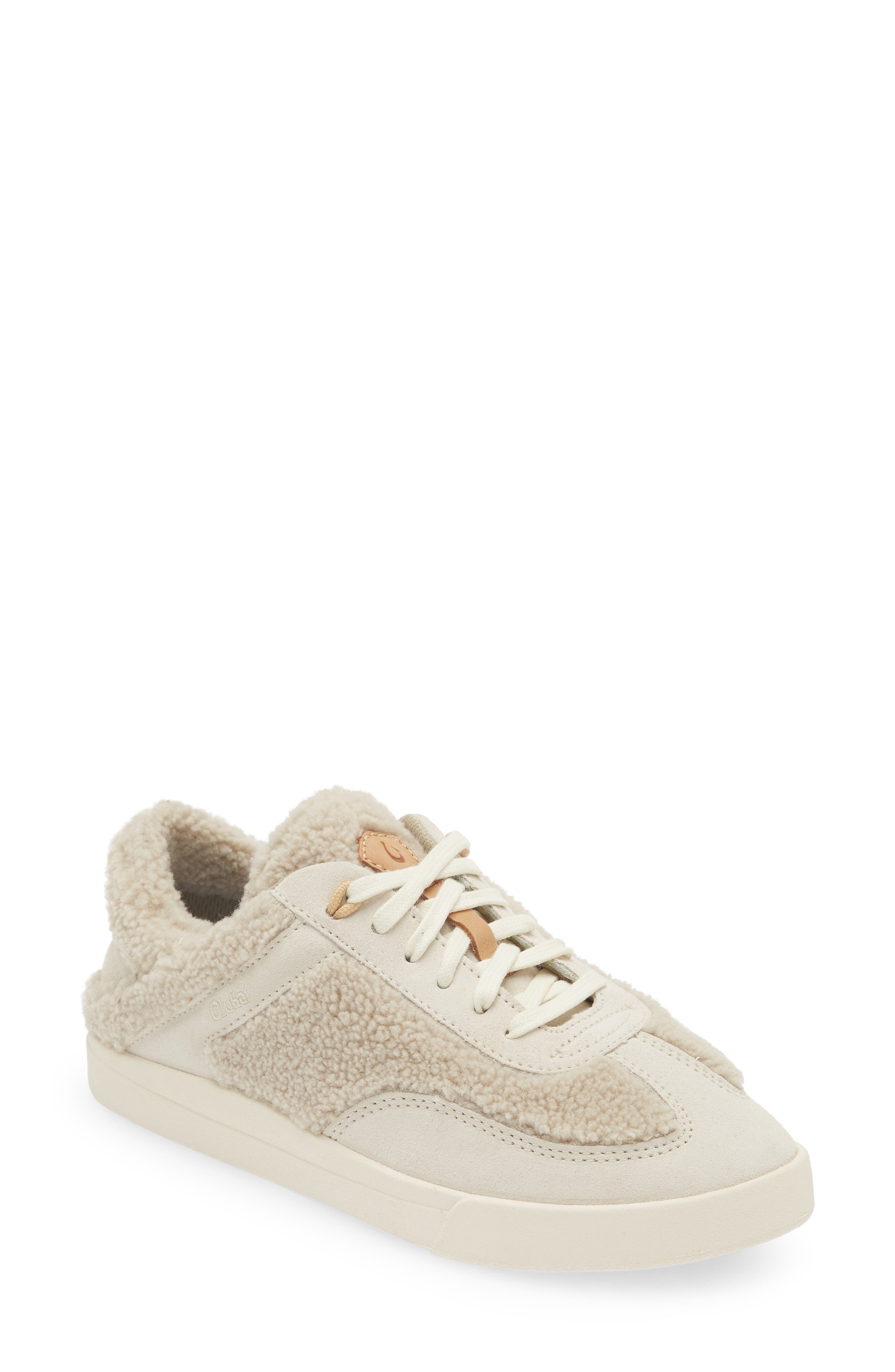 OluKai Kilea Heu Genuine Shearling Sneaker, Main, color, Tapa / Tapa