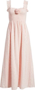 Hill House Home Rosetta Nap Smocked Bodice Cotton Broderie Anglaise Sundress