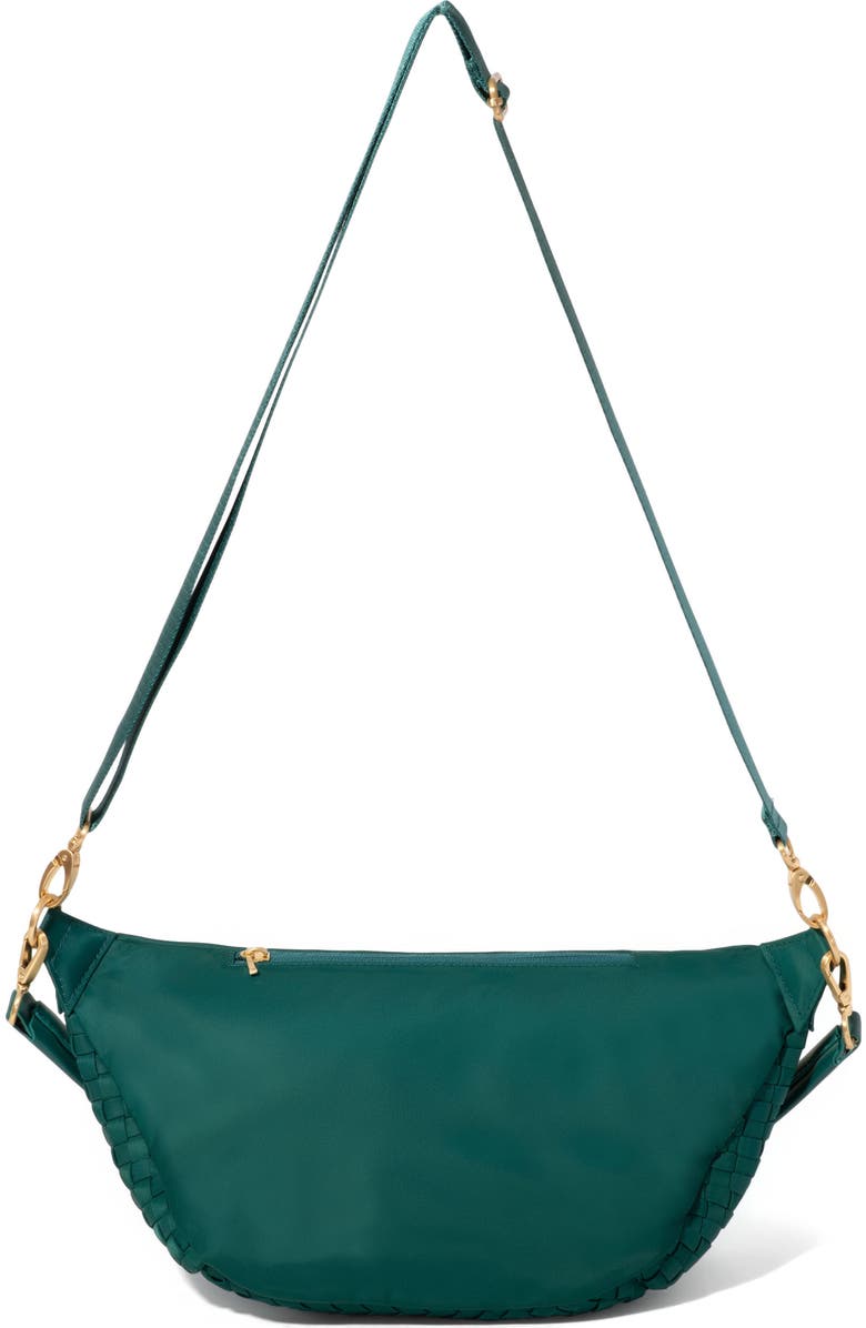 BAGGALLINI Stanton Woven Crossbody, Alternate, color, Jade Woven Twill