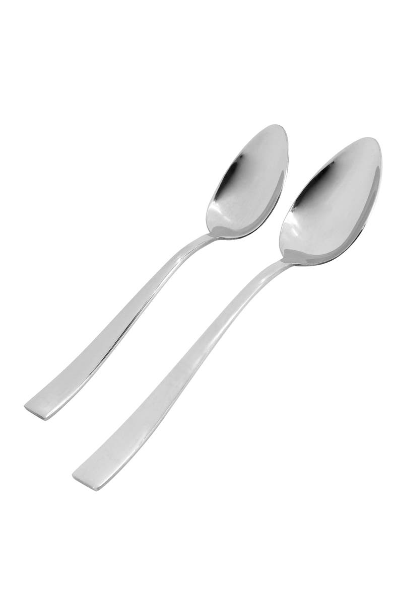 OSTER Stonington 20 Piece Flatware Set with Steak Knives in Polished Stainless Steel, Alternate, color, Silver