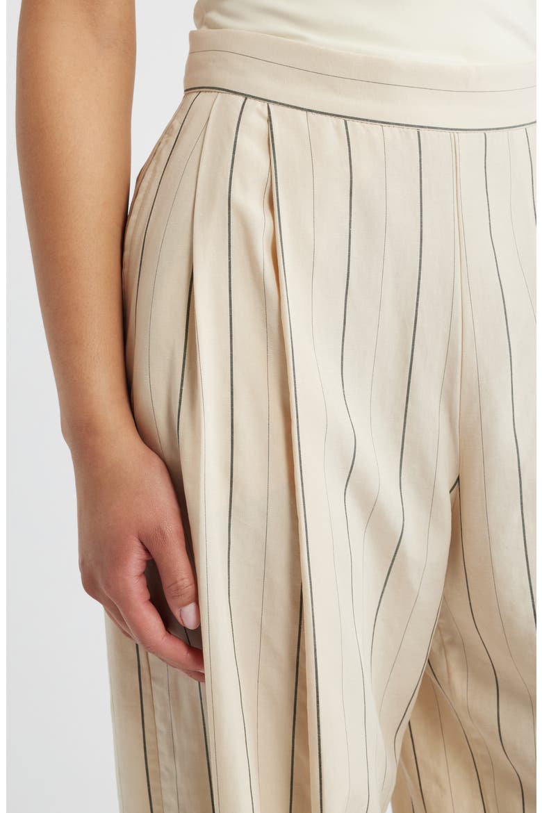 Malta Pantalon Stripe Balloon Pants, Alternate, color, ECRU