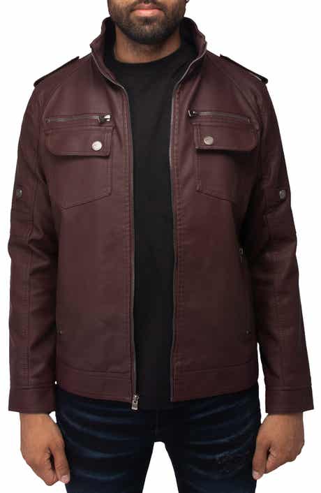 Rainforest Faux Shearling Lined Leather Aviator Jacket Rainforest Faux Shearling Lined Leather Aviator Jacket