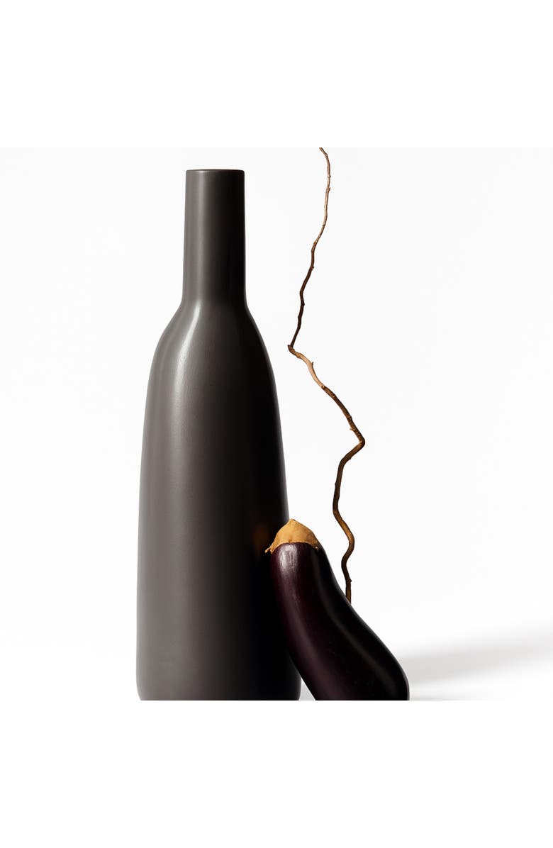 Gharyan Stoneware Dadasi Decorative Vase, Alternate, color, Matte Black