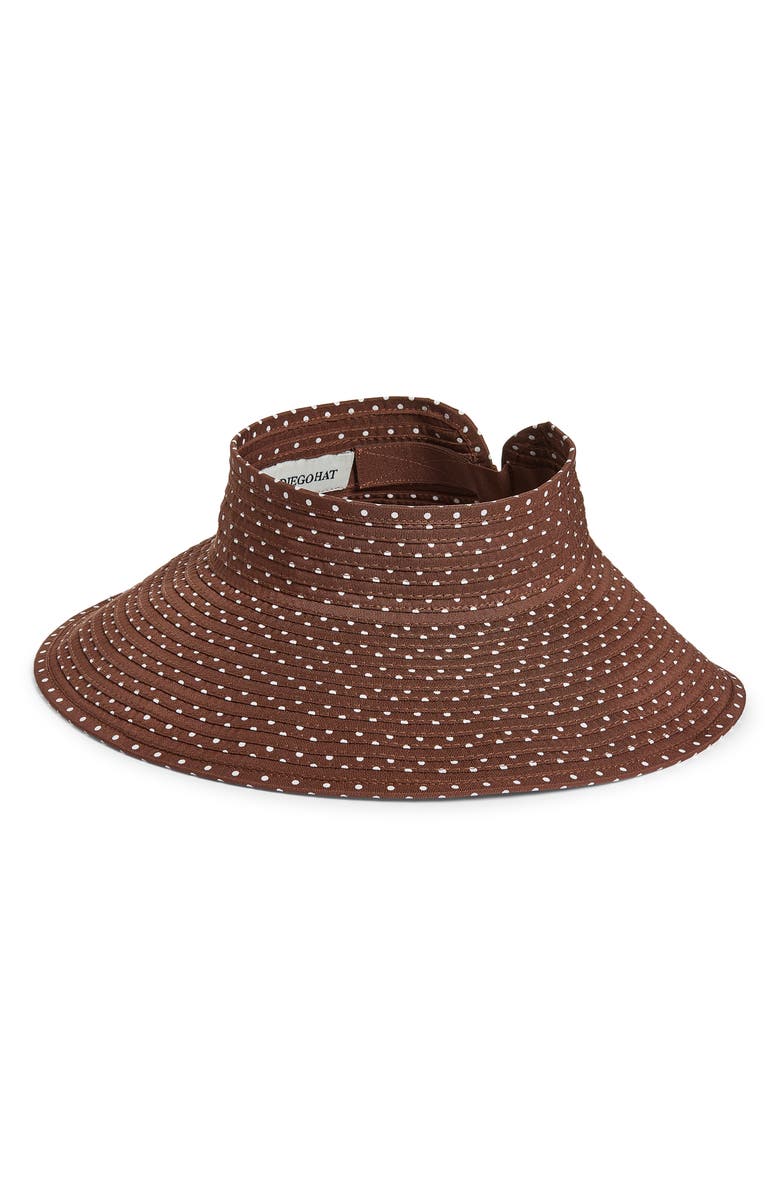 San Diego Hat Polka Dot Roll-Up Visor, Main, color, 