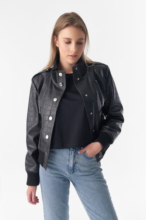 Verity Textured Bomber Jacket