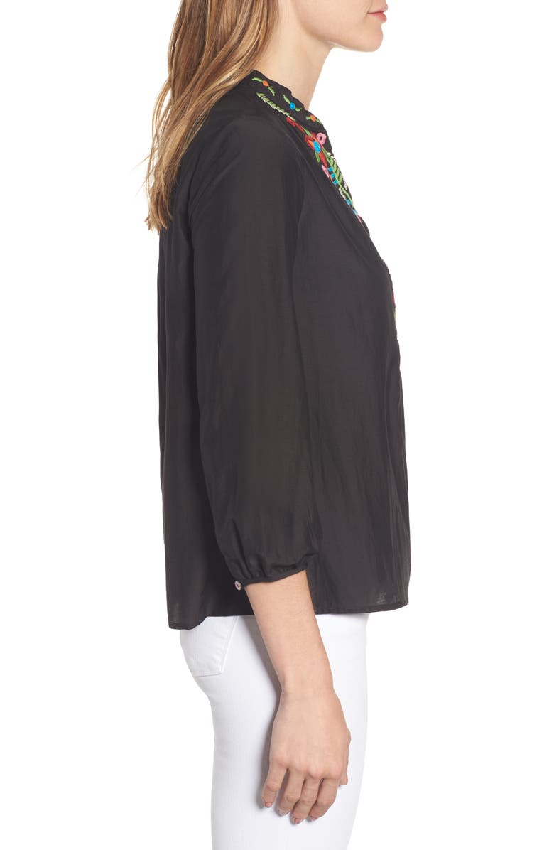 VELVET by Graham & Spencer Embroidered Blouse, Alternate, color, 