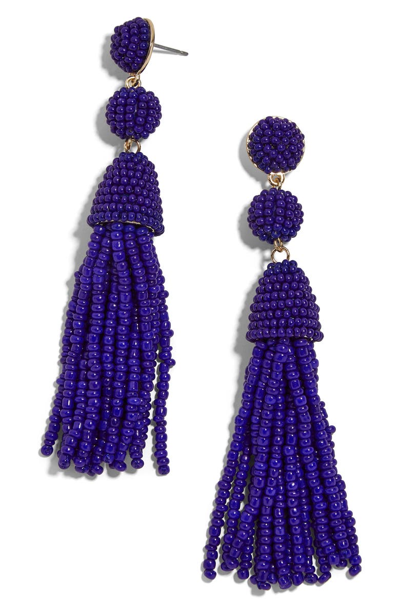 BaubleBar Granita Beaded Tassel Earrings, Main, color,