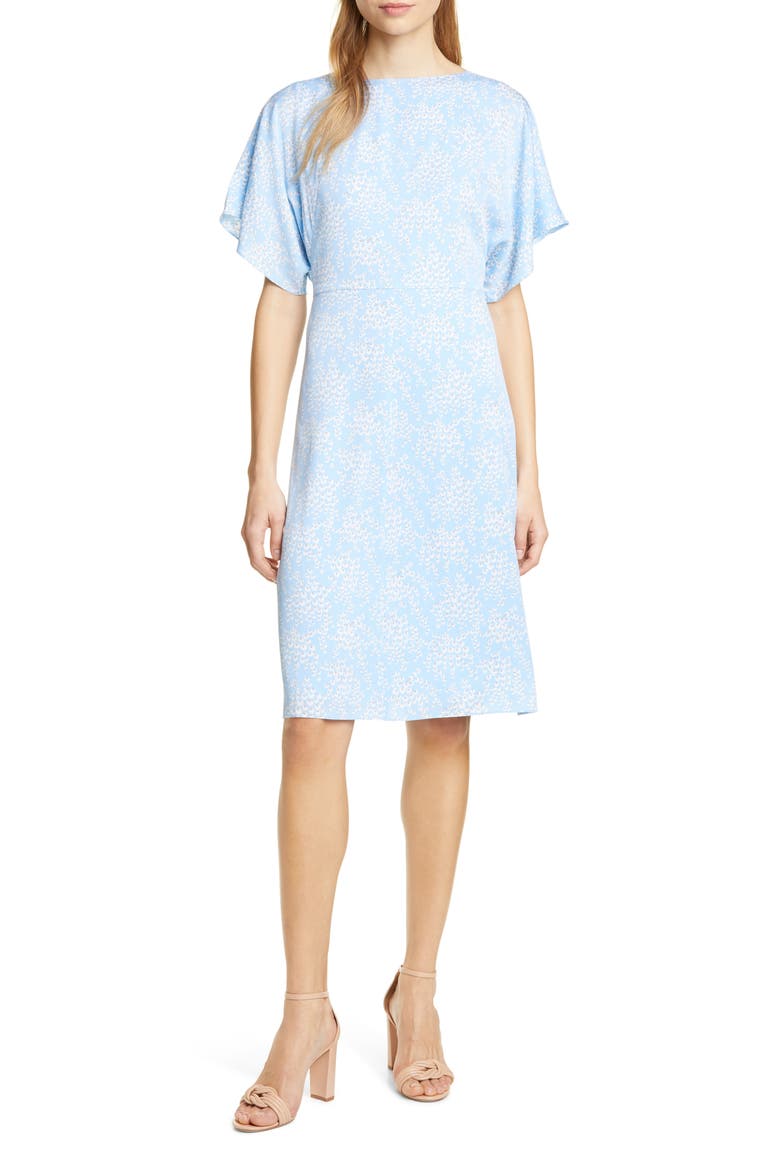 Stretch Silk Dress, Main, color, BLUE SIDDAL FLORAL