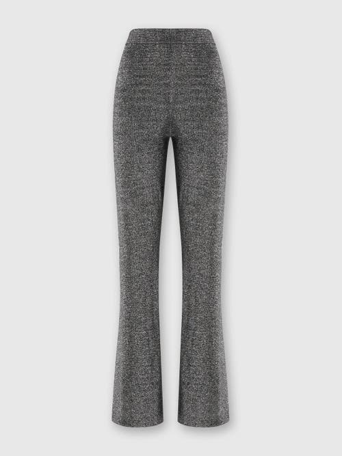Missoni Flare Trousers In Glitter-effect Viscose In Black & Silver