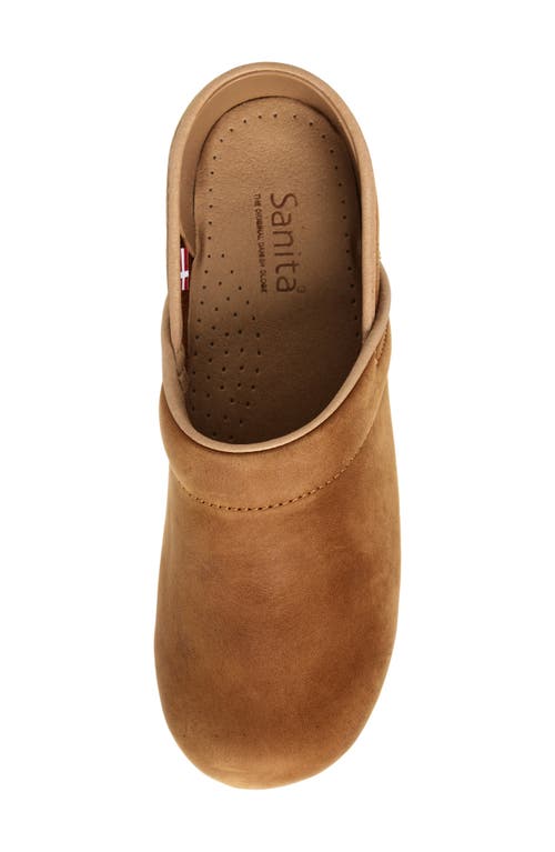Sanita Professional Leather Clog In Brown