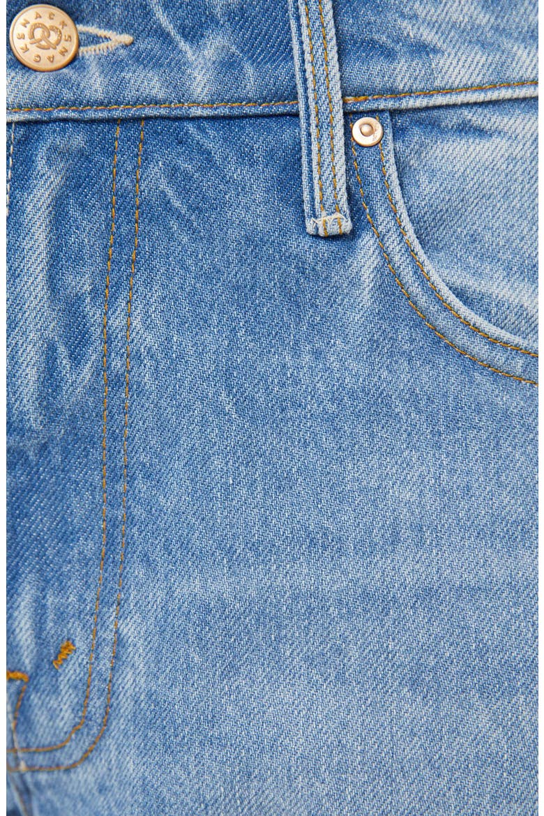 The Chomp Heel Lace Trim Bootcut Jeans, Alternate, color, WISH BONE