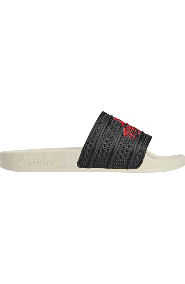 adidas 100T Adilette Comfort Slide Sandal, Alternate, color, Core Black/ Core Black